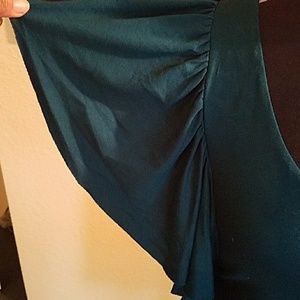 Tops - Green One Shouldered Blouse Tops - Green One Shouldered Blouse